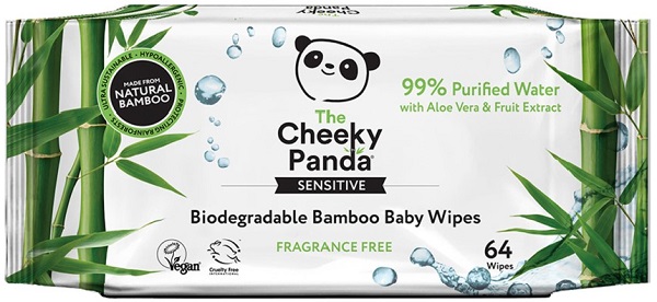 Cheeky Panda Chusteczki bambusowe nawilżane dla dzieci