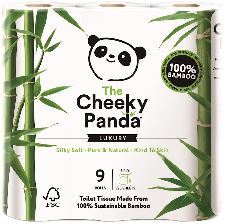 Dreilagiges Bambus-Toilettenpapier Cheeky Panda