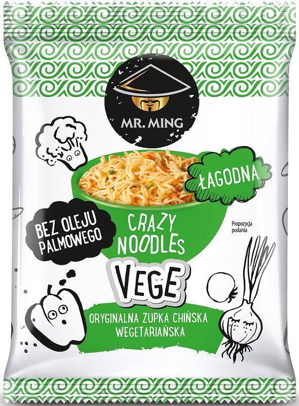 Sr. Sopa de fideos chinos Ming Fideos locos Vegetales suaves sin aceite de palma