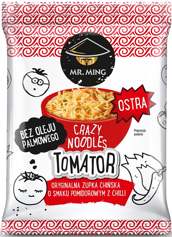 Mr. Ming Chinese noodle soup Crazy spicy Tomator without palm oil