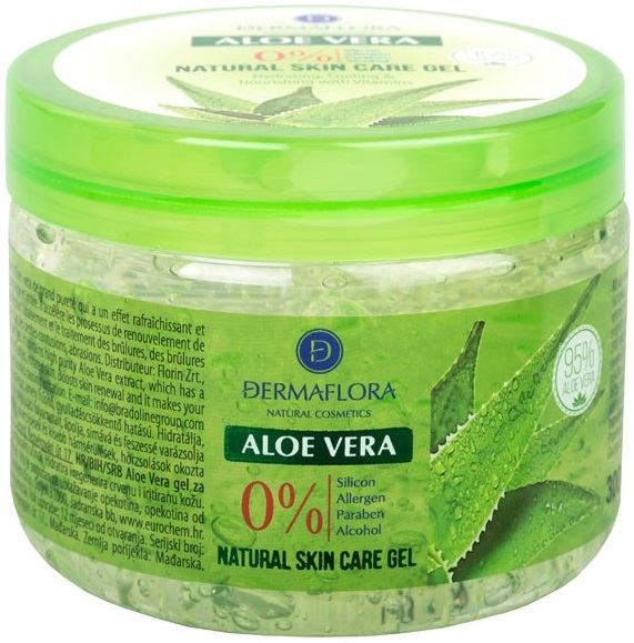 Dermaflora Aloe Vera Gel de aloe vera multifuncional para el cuidado de la piel.