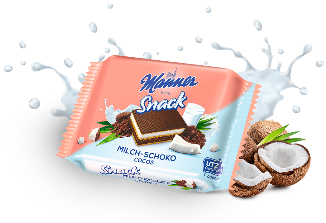 Krüger Manner Wafer with chocolate and coconut flavor