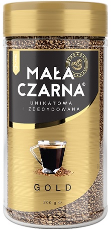 Kleiner Instantkaffee in Schwarzgold