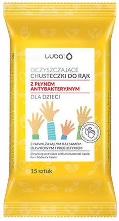 Luba Oczyszczające chusteczki  do rąk z płynem antybakteryjnym dla dzieci