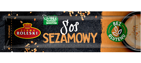 Roleski Sos Sezamowy saszetka z prażonym sezamem