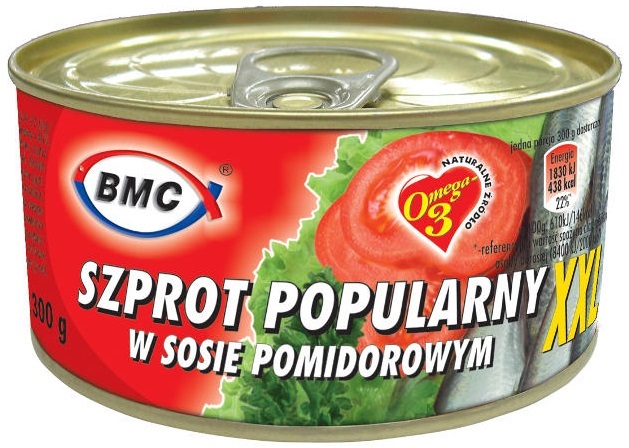BMC Szprot popular en salsa de tomate XXL