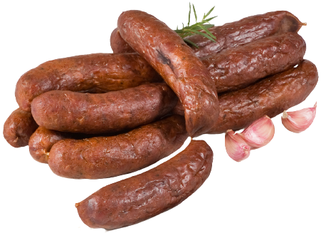 Traditional Food Smoked Peasant Sausage, Smoked, packaged