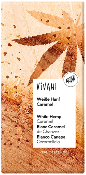 Vivani White Vanilla Chocolate con semillas de cáñamo caramelizadas BIO