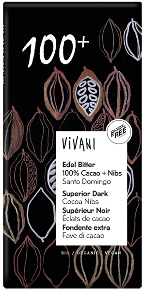 Vivani Dark Chocolate 100% Organic Cocoa
