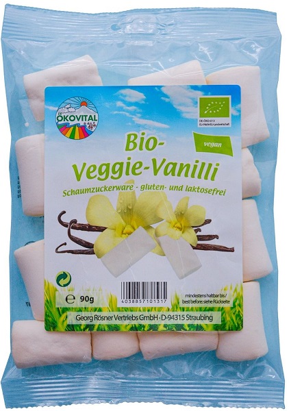 Okovital Pianki waniliowe bez żelatyny bez laktozy bezglutenowe BIO