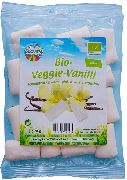 Okovital Espumas de vainilla sin gelatina, sin lactosa, sin gluten BIO