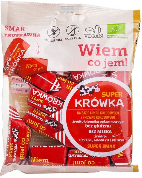 Super Krówka Krówki truskawkowe bezglutenowe BIO