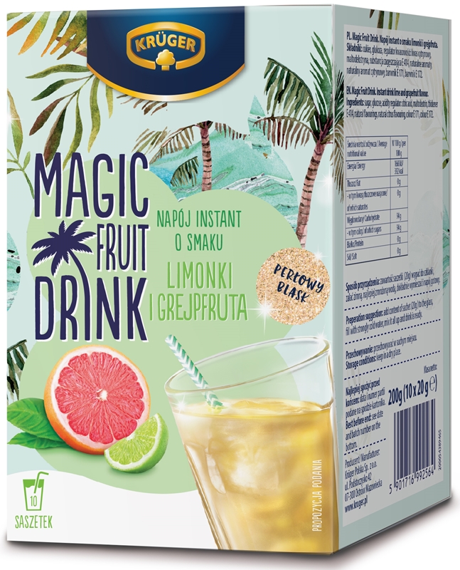 Krüger Magic Fruit Drink napój instant o smaku limonki i grepfruta