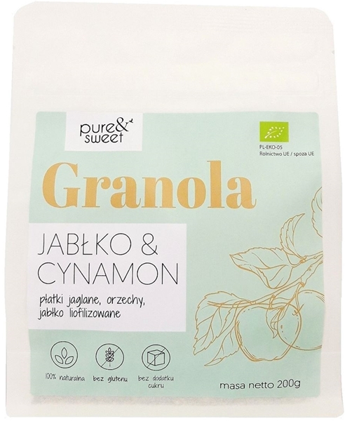 Pure & Sweet Granola Apfel - glutenfreier Zimt BIO