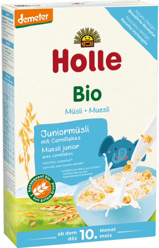 Papilla orgánica multigrano Holle con copos de maíz, no lácteos BIO