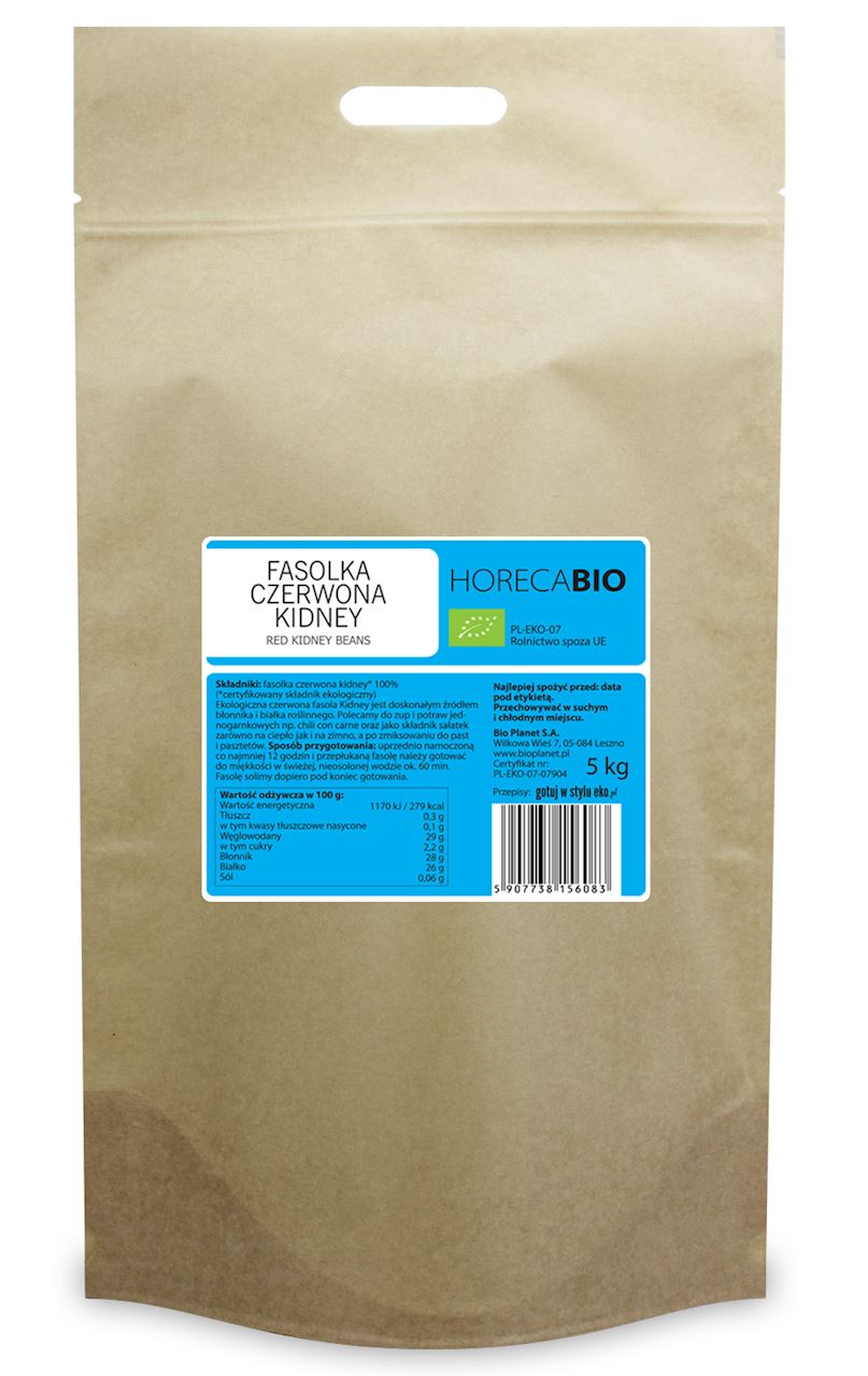 FASOLKA CZERWONA KIDNEY BIO 5 kg - HORECA