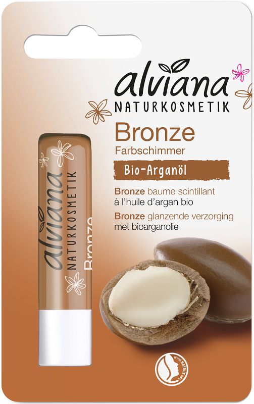 Бальзам для губ Alviana Bronze с аргановым маслом и маслом макадамии