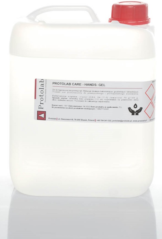 Protolab Care Gel for hygienic hand disinfection