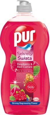 Pur Sekrety Świata Płyn do mycia naczyń Malina i Czerwona porzeczka