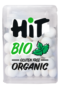 Natu Hit Mint-flavored dragees. Gluten-free BIO