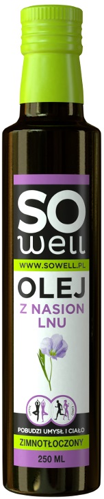 SoWell Olej z nasion lnu tłoczony  na zimno