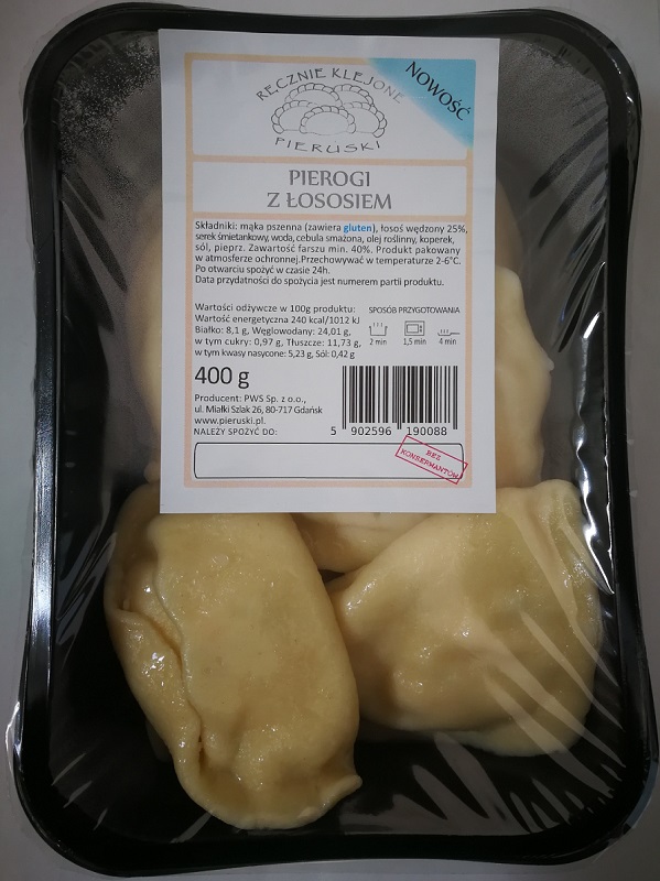 Pieruski Pierogi z łososiem ręcznie klejone