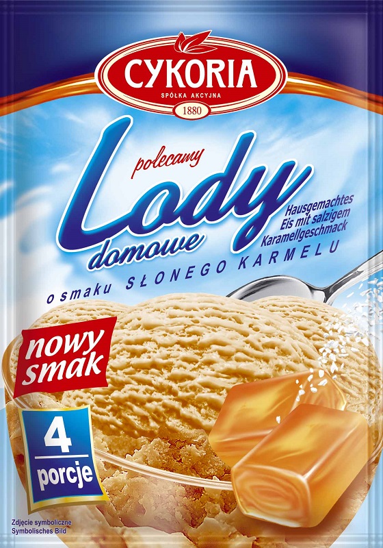 Cykoria Lody domowe o smaku słonego karmelu