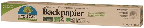 If Yuo Care baking paper, compostable in a roll, 10m x 33cm