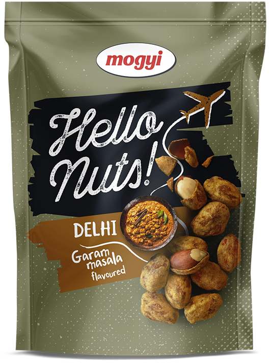 Mogyi Hello Nuts Maní empanizado con sabor a garam masala