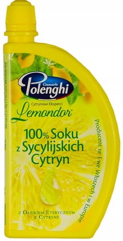 Polenghi 100% Soku z sycylijskich  cytryn z olejkiem eterycznym z cytryny