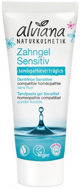 Alviana sensitive tooth gel with sea salt and BIO marigold without fluoride