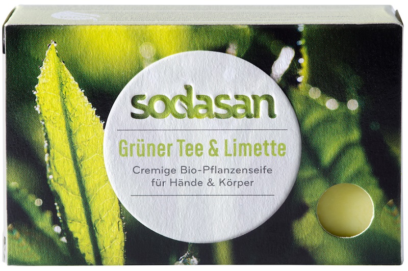 Sodasan Ökologischer grüner Tee und Limettenseife