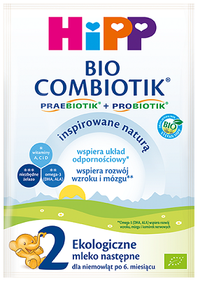 HiPP 2 BIO COMBIOTIK  Ekologiczne mleko następne dla niemowląt