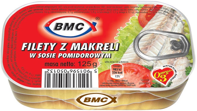 BMC Filety z makreli w sosie  pomidorowym