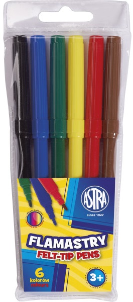 Astra felt tip pens 6 colors