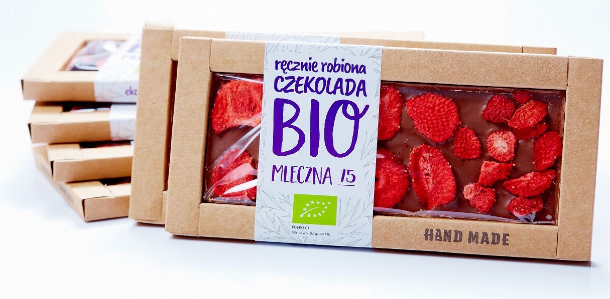 Süßwaren Staropolska Milchschokolade mit Erdbeeren BIO