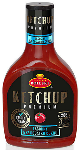 Roleski Ketchup Premium Łagodny NOWOŚĆ bez dodatku cukru
