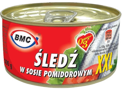 B.M.C Śledź w sosie pomidorowym XXL