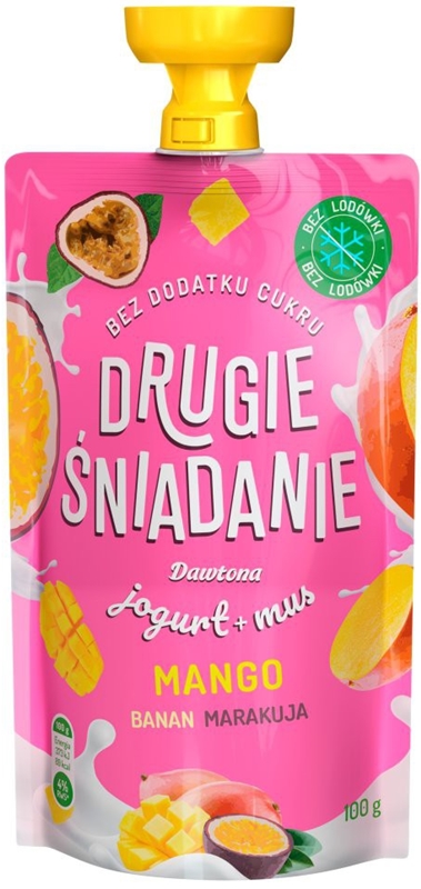 Dawtona Drugie Śniadanie mus owocowy z jogurtem mango banan marakuja