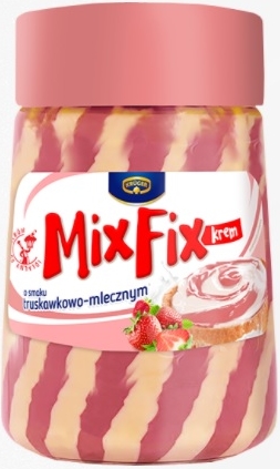 Krüger MixFix cream with a strawberry-milk flavor