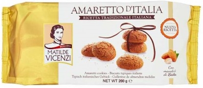 Matilde Vicenzi Galletas dulces y amargas italianas con una semilla de albaricoque
