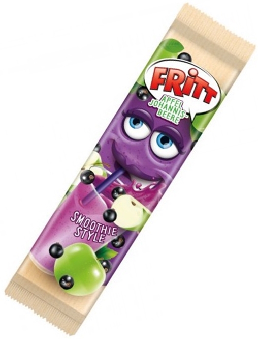 Fritt soluble candy with currant and apple flavor