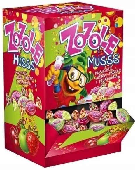 Caramelos espumosos Zozole Musss Sabor a cereza, manzana y fresa