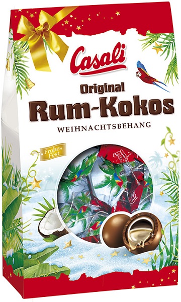 Casali Draże Rum-Kokos Edycja Bożonarodzeniowa oblane gorzką i mleczną czekoladą