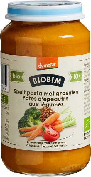 Almuerzo de verduras Biobim Pasta de espelta con verduras