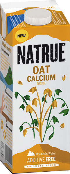 Mit Natrue Calcium angereichertes Hafergetränk