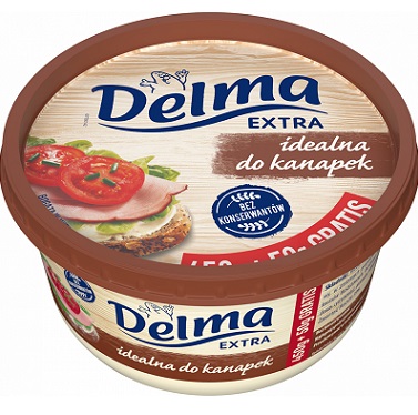 Delma Extra margaryna idealna do kanapek o smaku masła