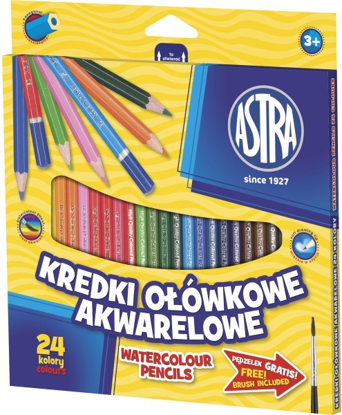 Astra Kredki ołówkowe akwarelowe 24 kolory