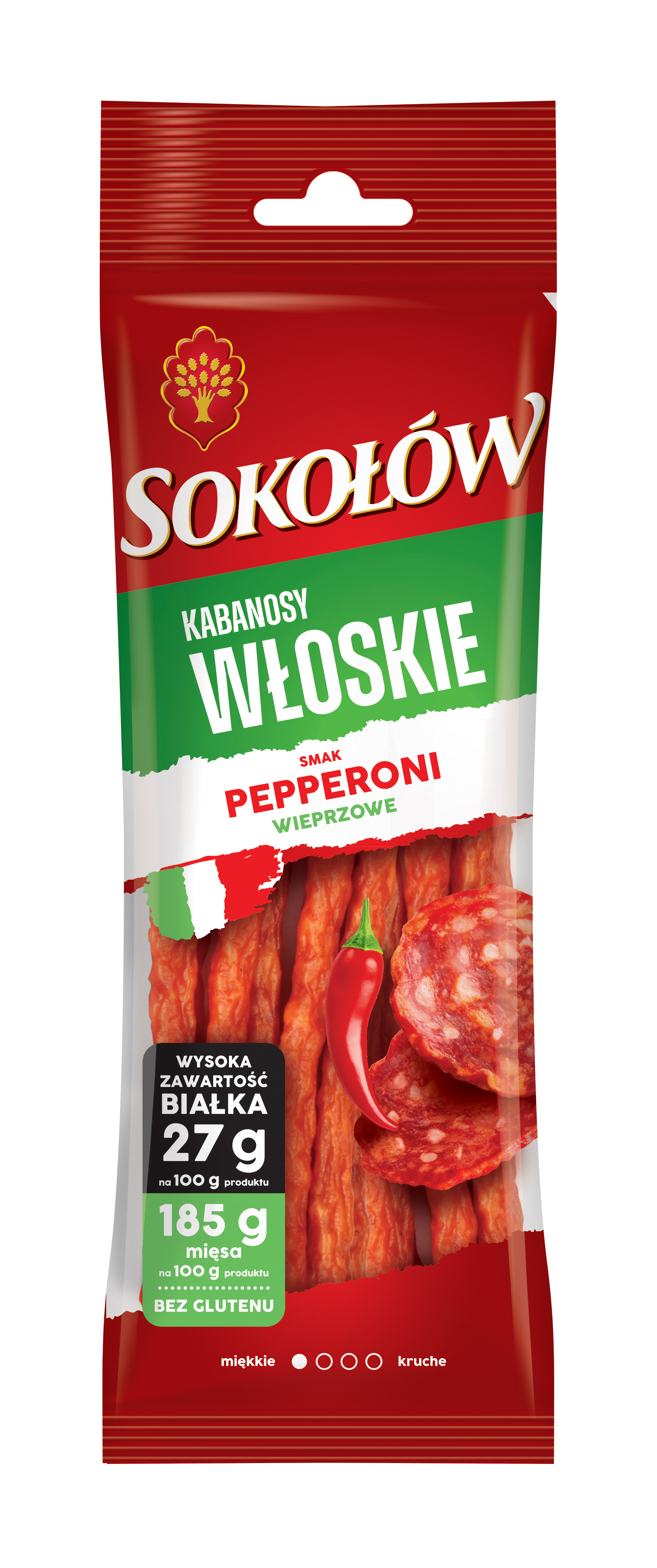 Sokołów Gold Premium Kabanosy Włoskie