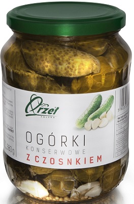 Orzeł Polska Ogórki konserwowe z  czosnkiem
